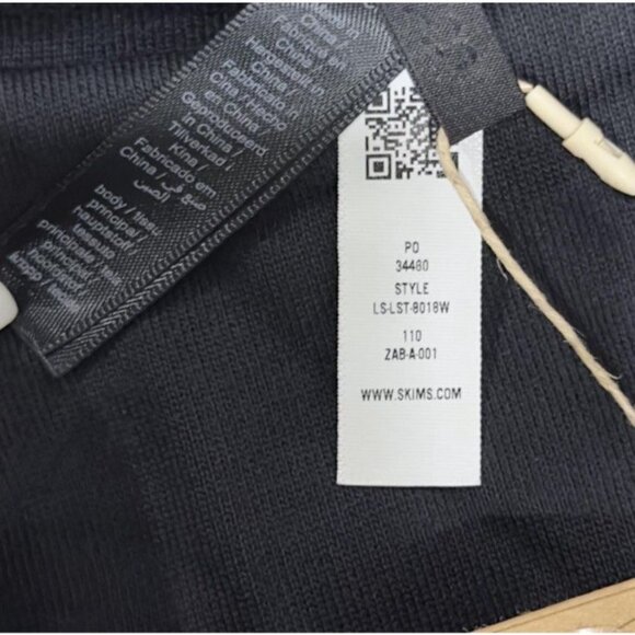 NWT Skims Boyfriend Fleece Oversized Trench Coat Size Small Washed Black Onyx - Picture 5 of 8